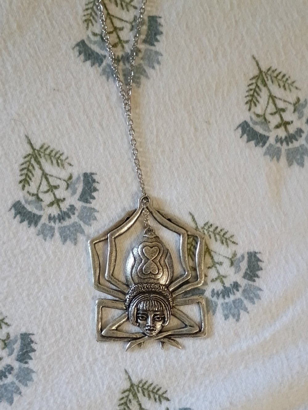 Sterling Silver Plated Spider Girl Necklace